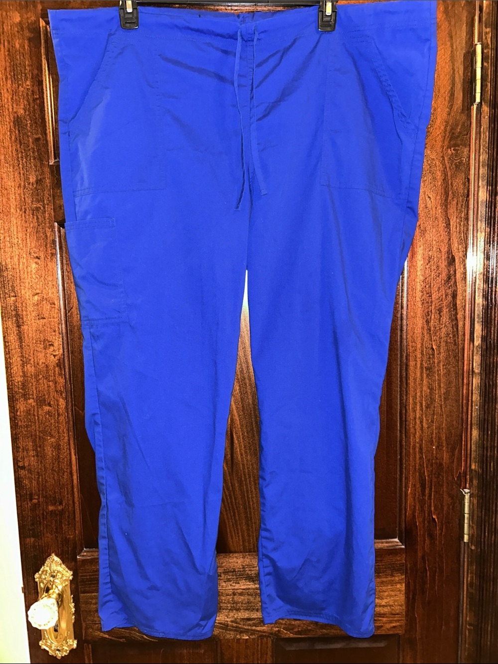 SCRUBSTAR Women’s Electric Blue Drawstring Scrub Pants XL
